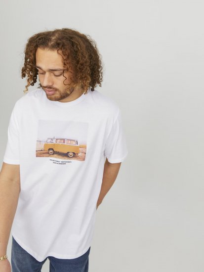 Jack & Jones Copenhagen Photo T-Shirt White - Marškinėliai - Marškinėliai - 2XL-14XL
