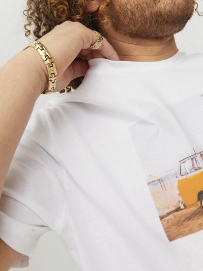 Jack & Jones Copenhagen Photo T-Shirt White - Marškinėliai - Marškinėliai - 2XL-14XL