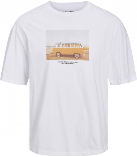 Jack & Jones Copenhagen Photo T-Shirt White - Marškinėliai - Marškinėliai - 2XL-14XL