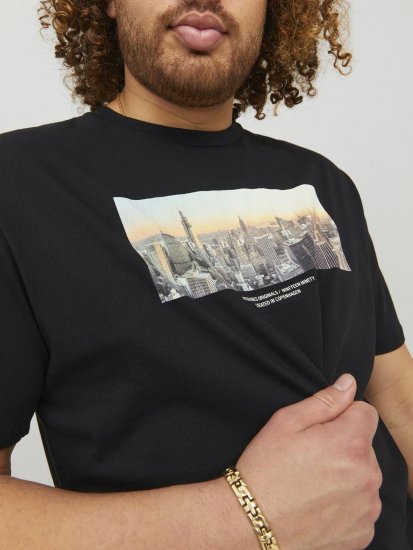Jack & Jones Copenhagen Photo T-Shirt Black - Marškinėliai - Marškinėliai - 2XL-14XL