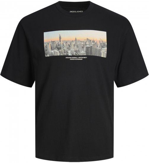 Jack & Jones Copenhagen Photo T-Shirt Black - Marškinėliai - Marškinėliai - 2XL-14XL