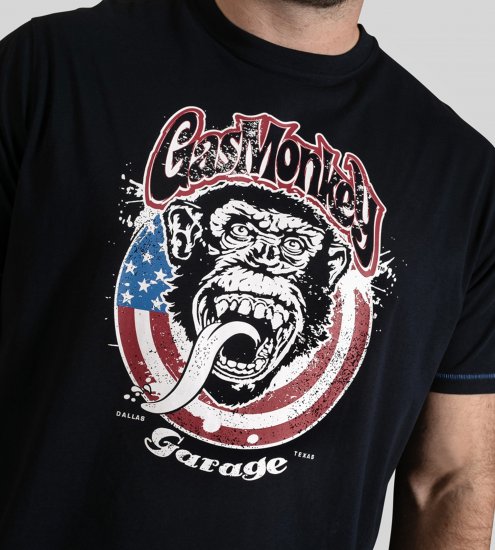 D555 Birkenhead T-Shirt Gas Monkey Garage Navy - Marškinėliai - Marškinėliai - 2XL-14XL