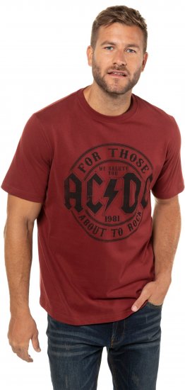 JP1880 AC/DC T-Shirt Rust Red - Grupės marškinėliai - 
