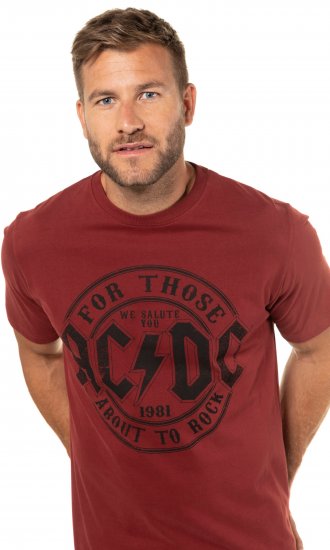 JP1880 AC/DC T-Shirt Rust Red - Grupės marškinėliai - 