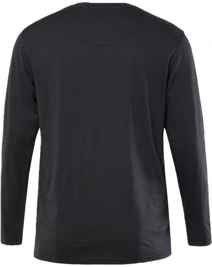 JP1880 T-Shirt Henley Long Sleeve Black TALL - VYRIŠKI DRABUŽIAI MT-6XLT - Drabužiai aukštiems vyrams