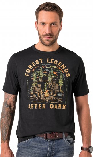 JP1880 T-Shirt Short Sleeve Forest Legends Black - Marškinėliai - Marškinėliai - 2XL-14XL
