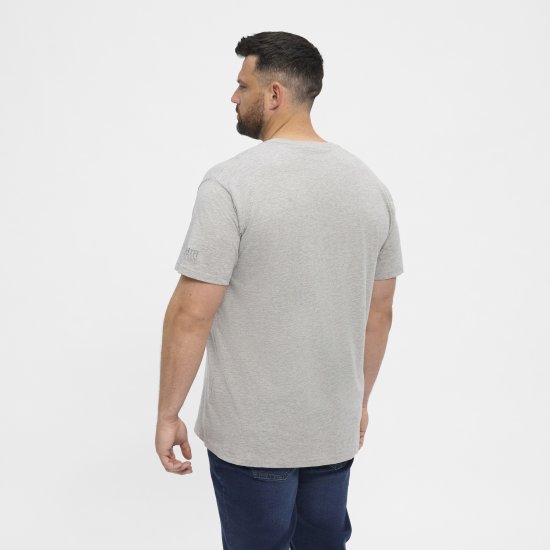 North Latitude T-Shirt O-Neck Grey Melange TALL - TALL marškinėliai - Marškinėliai Aukštiems Vyrams