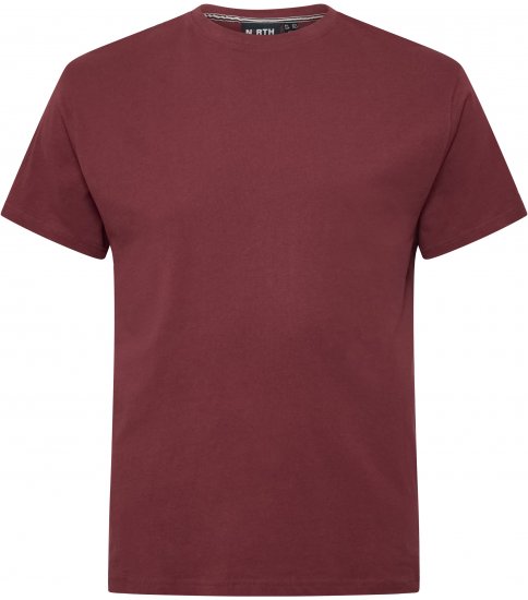 North Latitude T-Shirt O-Neck Bordeaux TALL - TALL marškinėliai - Marškinėliai Aukštiems Vyrams