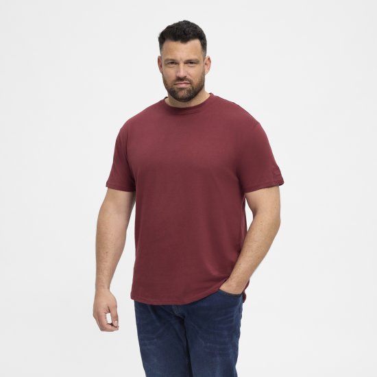 North Latitude T-Shirt O-Neck Bordeaux TALL - TALL marškinėliai - Marškinėliai Aukštiems Vyrams