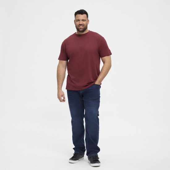 North Latitude T-Shirt O-Neck Bordeaux TALL - TALL marškinėliai - Marškinėliai Aukštiems Vyrams