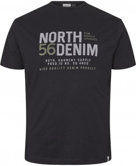 North Latitude Denim Printed T-Shirt Black TALL - TALL marškinėliai - Marškinėliai Aukštiems Vyrams