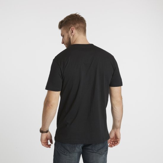 North Latitude Denim Printed T-Shirt Black TALL - TALL marškinėliai - Marškinėliai Aukštiems Vyrams
