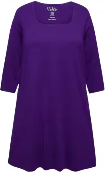 Ulla Popken Square Neckline Knit Swing A-line Pocket Tunic Lily - Marškinėliai - 