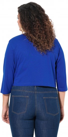 Ulla Popken Versatile Surplice Wrap Tie Hem Bolero Top Cobalt Blue - Marškinėliai - 