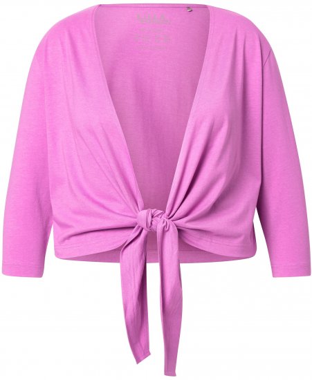 Ulla Popken Versatile Surplice Wrap Tie Hem Bolero Top Cool Pink - Marškinėliai - 