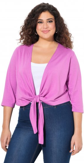 Ulla Popken Versatile Surplice Wrap Tie Hem Bolero Top Cool Pink - Marškinėliai - 