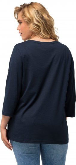 Ulla Popken City Name Graphic Tee Navy - Spausdinti marškinėliai moterims - 