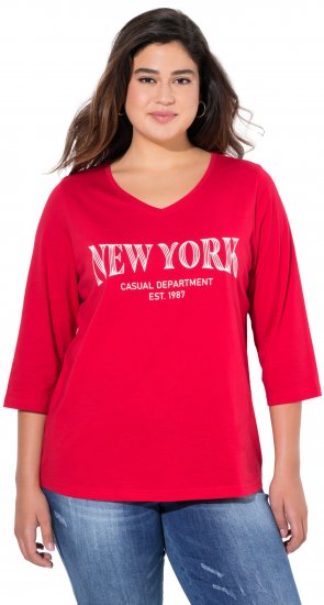 Ulla Popken City Name Graphic Tee Lychee - Spausdinti marškinėliai moterims - 