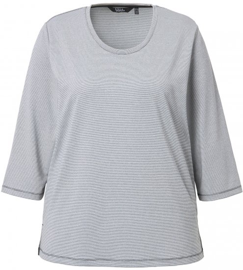 Ulla Popken Decorative Seam Short Sleeve Tee Grey - Marškinėliai - 