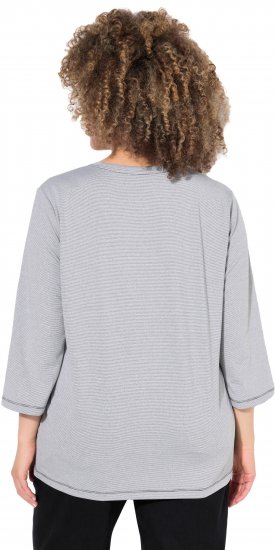 Ulla Popken Decorative Seam Short Sleeve Tee Grey - Marškinėliai - 