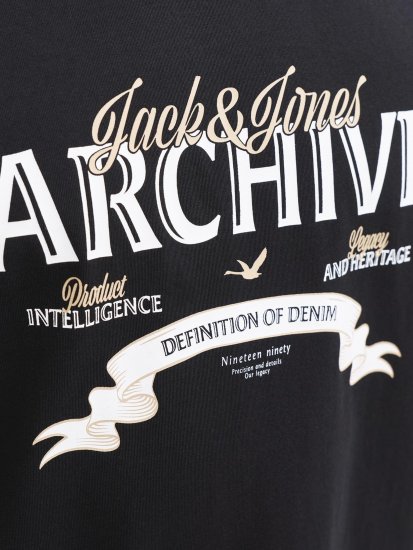 Jack & Jones Dover Denim O-Neck T-Shirt Black - Marškinėliai - Marškinėliai - 2XL-14XL