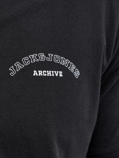 Jack & Jones College Logo Polo Short Sleeve Black - Polo marškinėliai - Polo marškinėliai - 2XL-8XL
