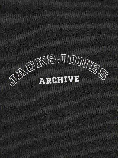 Jack & Jones College Logo Crew Neck T-Shirt Black - Marškinėliai - Marškinėliai - 2XL-14XL