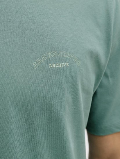 Jack & Jones College Logo Crew Neck T-Shirt Turquoise - Marškinėliai - Marškinėliai - 2XL-14XL