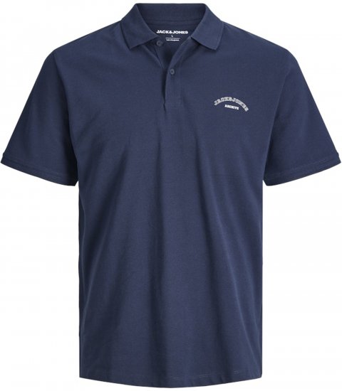 Jack & Jones College Logo Short Sleeve Polo Shirt Blue - Polo marškinėliai - Polo marškinėliai - 2XL-8XL