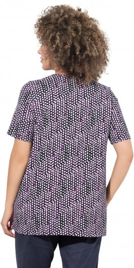 Ulla Popken So Many Dots Tee Light Heather - Spausdinti marškinėliai moterims - 