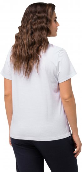 Ulla Popken BISOUS Short Sleeve Graphic Tee Snow White - Spausdinti marškinėliai moterims - 