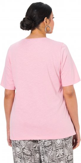 Ulla Popken Cactus Short Sleeve Graphic Tee Pink - Spausdinti marškinėliai moterims - 