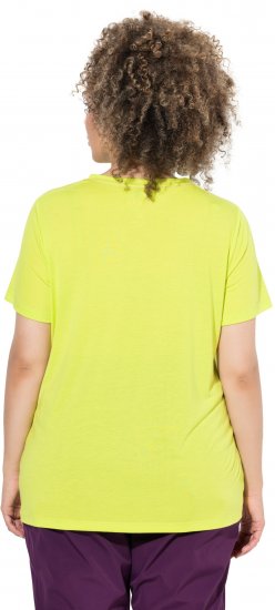 Ulla Popken Wild Antibacterial Short Sleeve Tee Lime - Marškinėliai - 