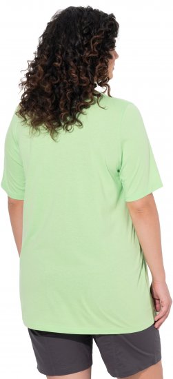 Ulla Popken Essential Front Pleat Tee Light Green - Marškinėliai - 