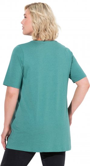 Ulla Popken Essential Front Pleat Tee Green - Marškinėliai - 