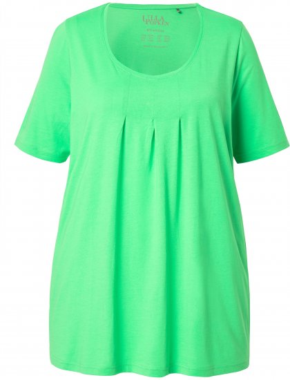 Ulla Popken Essential Front Pleat Tee Mint Green - Marškinėliai - 