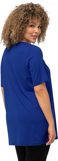 Ulla Popken Essential Front Pleat Tee Cobalt Blue - Marškinėliai - 