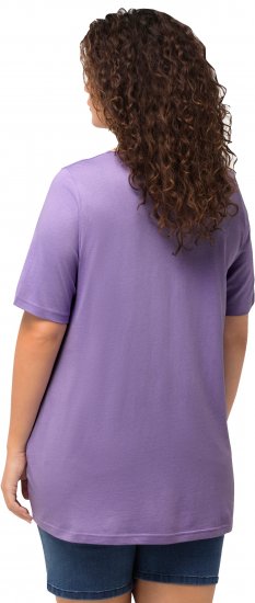 Ulla Popken Essential Front Pleat Tee Pale Lilac - Marškinėliai - 