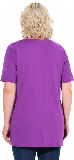 Ulla Popken Essential Front Pleat Tee Purple - Marškinėliai - 