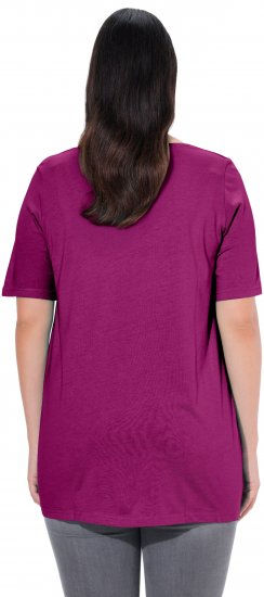 Ulla Popken Essential Front Pleat Tee Berry - Marškinėliai - 