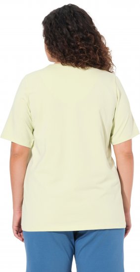 Ulla Popken Essential Notch Neck Stretch Tee Pistachio - Marškinėliai - 