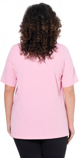 Ulla Popken Essential Square Neck Stretch Tee Pink - Marškinėliai - 