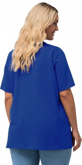Ulla Popken Essential Square Neck Stretch Tee Cobalt Blue - Marškinėliai - 