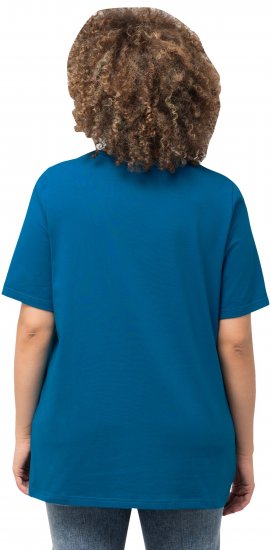 Ulla Popken Essential Square Neck Stretch Tee Medium Blue - Marškinėliai - 