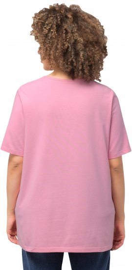 Ulla Popken Essential Square Neck Stretch Tee Light Pink - Marškinėliai - 