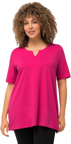 Ulla Popken Essential Square Neck Stretch Tee Fuchsia Pink - Marškinėliai - 
