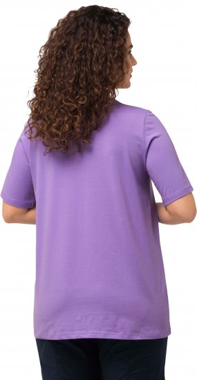 Ulla Popken Essential Square Neck Stretch Tee Pale Lilac - Marškinėliai - 