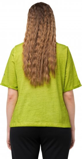 Ulla Popken Cold Dyed Sweetheart Neckline Short Sleeve Tee Apple Green - Marškinėliai - 
