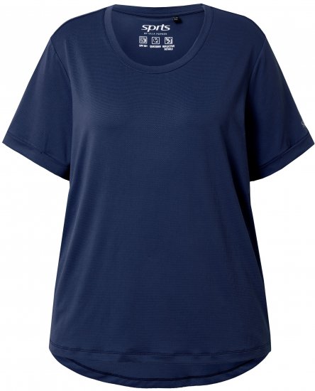 Ulla Popken UPF 50 Quick Drying Tee Navy - Marškinėliai - 