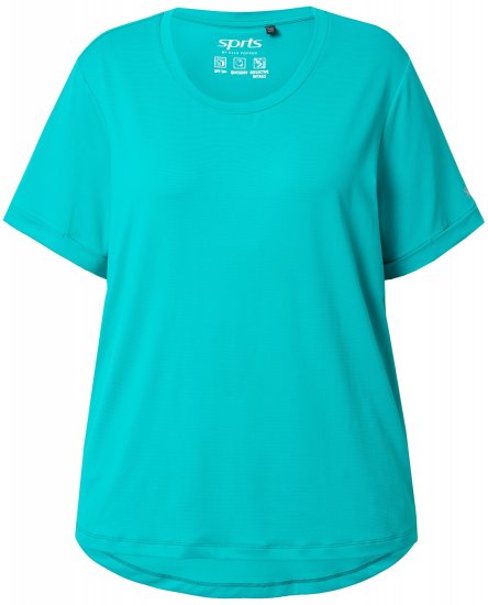 Ulla Popken UPF 50 Quick Drying Tee Turquoise - Marškinėliai - 